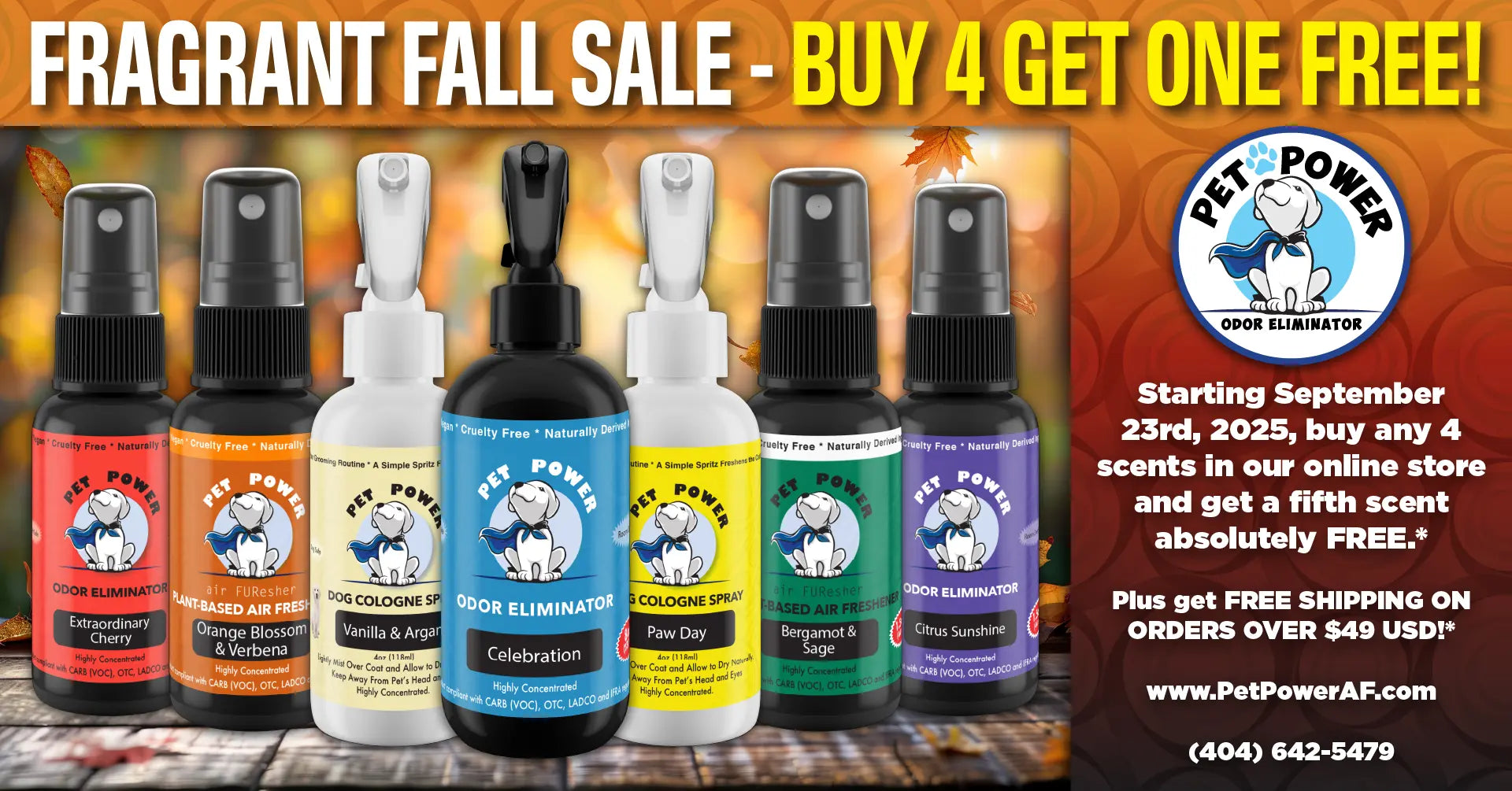 Fragrant Fall Sale - Buy 4 Scents, Get a Fifth Scent FREE Desktop
